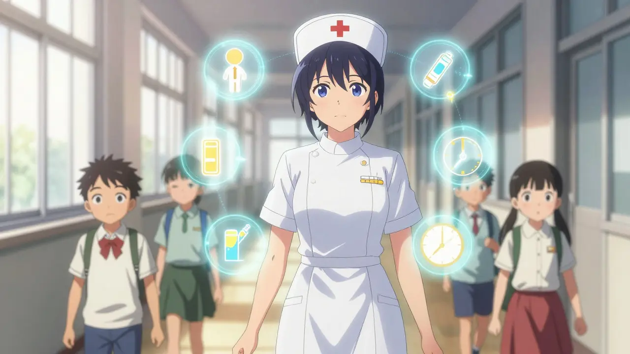 Wie Schulkrankenschwestern täglich kindliche Medikamente koordinieren