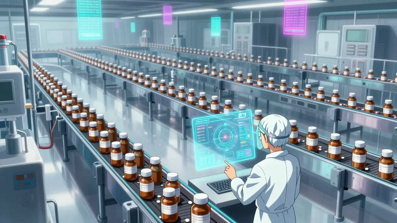 Massenproduktion von Generika mit Automatisierung im Anime-Stil